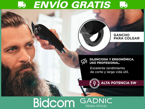 Maquina Cortadora De Pelo Recargable Profesional + 10 Peines