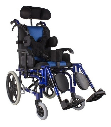 Silla De Ruedas Parálisis Cerebral Color Azul