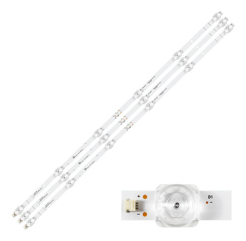 1 Kit Leds 40h5f 40h3f (3tiras 6leds) - Aluminio, Nuevo