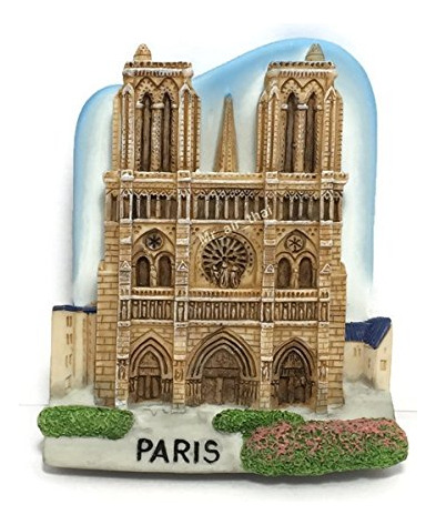 Imán Para Recuerdo De La Catedral De Notre-dame De París, Fr