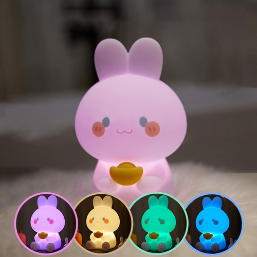 Animal De Luz Noturna De Silicone Para Crianças, Lâmpada