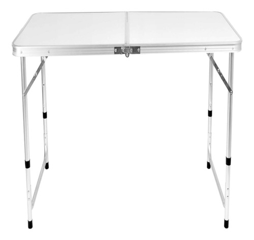 Mesa Aluminio Plegable 120x60x69 Blanca + 4 Pisos Northwest