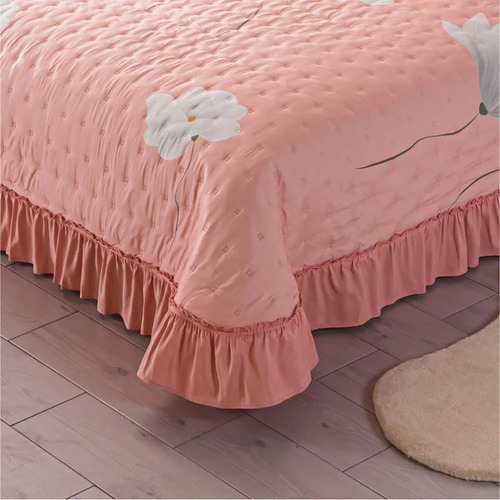Colcha Con Funda Jessie Microfibra Individual Concord Rosa