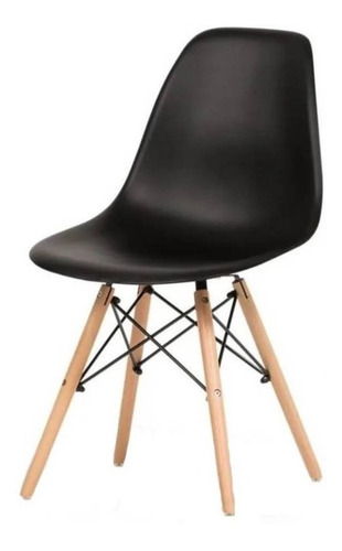 Imagen 2 de 2 de Silla de comedor Garden Life Eames, estructura color negro, 4 unidades