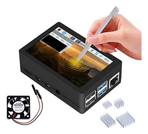 Pantalla Táctil Geeekpi Raspberry Pi De 4 Pies Y 3,5 Pulgada