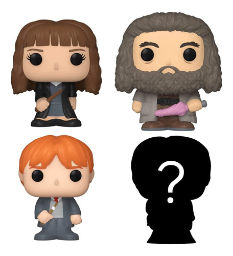 Funko Bitty Pop Harry Potter Hermione, Ron, Rubeus & Mystery