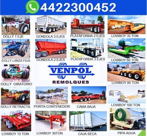 Remolque Lowboy Cuello Desmontable 2025 60 Ton Venpol
