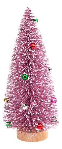 Mesa Artificial Árvore De Natal Enfeite De Natal Bar Rosa