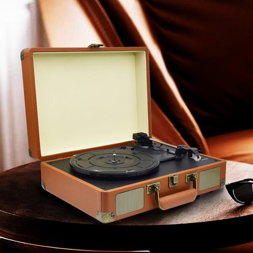 Reproductor De Cd De Vinilo Incorporado Con Tocadiscos Portá