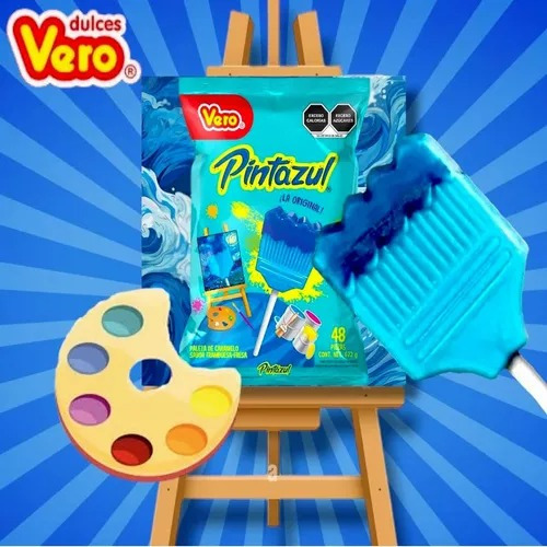 Pinta Azul Paleta 432 Pz Vero Fresa Frambuesa