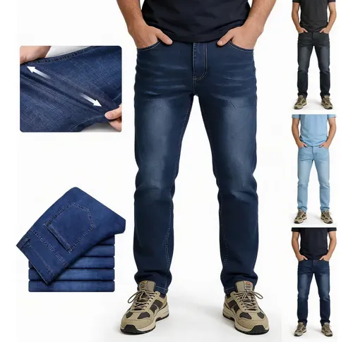 Pantalones Hombre Pantalones Mezclilla Caballero Stretch