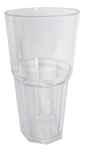 Vaso Facetado Cristal Plástico Caja X64 Unidades