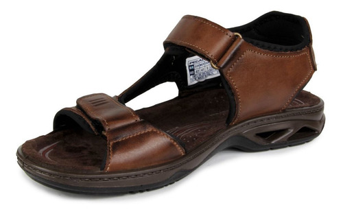 Imagem 4 de 6 de Sandalia Masculina Pegada 132906-01 Em Couro - Pinhao