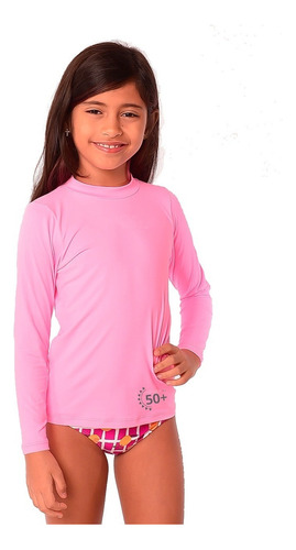 Camiseta Blusa Camisa Proteção Solar Uv 50 Infantil Azul 2a8