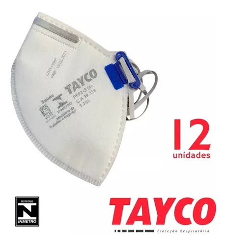 12 Uni Mascara Respirador N95 Pff2-s Com Ca 39219 Inmetro