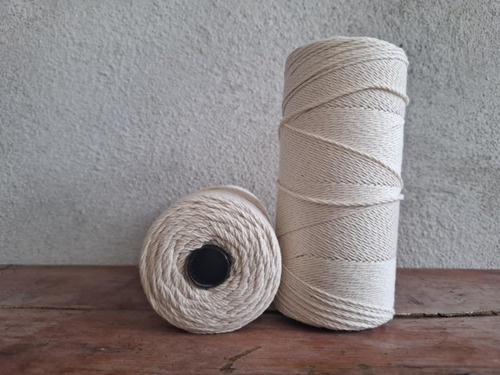 Hilo Algodon Para Tejer Hamaca Artesania Calibre 9 2 Piezas Natural