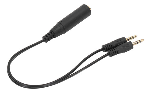 Imagen 2 de 10 de Micrófono Con Cable Trs Trrs Macho De 6,35 Mm Hembra A 3,5 M