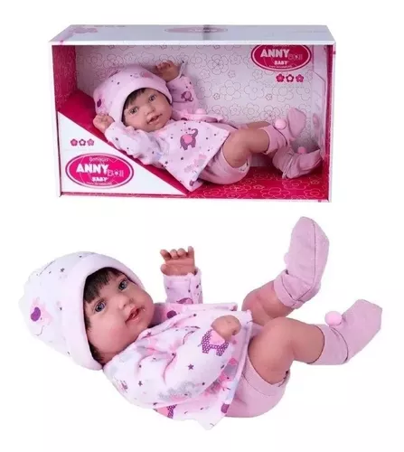 Boneca Bebê Reborn Anny Doll Baby Menina - Cotiplás