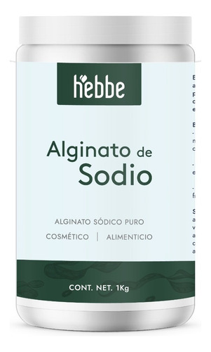 Alginato De Sodio Cosmético Gel Peel Off Hidroplastica Espesante Gelificante Todo tipo de piel Hebbe Cosmetics & Ludika 1 Kg