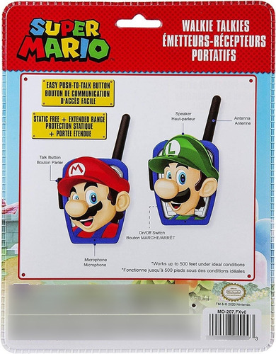 Super Mario Bros Walkie Talkies Luigi & Mario Nintendo / H