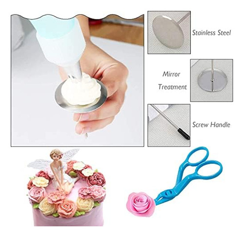 Juego De Levantadores De Uñas De Flores De Pastel De Acero I