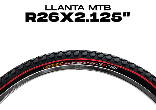Par Llantas Para Bicicleta R26x2.125 Para Montaña Y Ciudad Color Negro