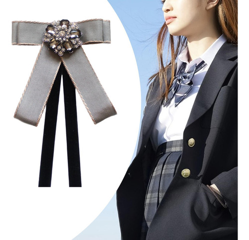 Broche De Cinta De Corbata De Lazo, Decoración De Gris