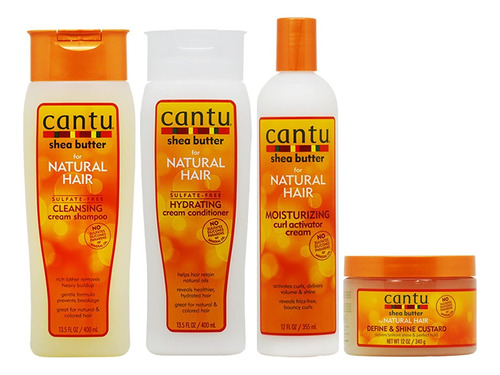 Cantu Champú De Crema Limpiadora + Acondicionador + Crema .