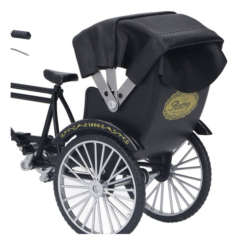 Modelo De Riquixá Preto Preto Com Design Retrô Decorativo