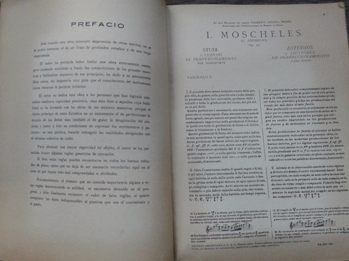 Imagen 2 de 4 de Estudios O Lecciones De Perfeccionamiento * Ignaz Moscheles