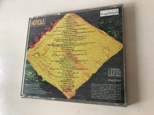 Cd Brasil Vol 9 Toquinho Aquarela Popurri En La Plata (Usado)