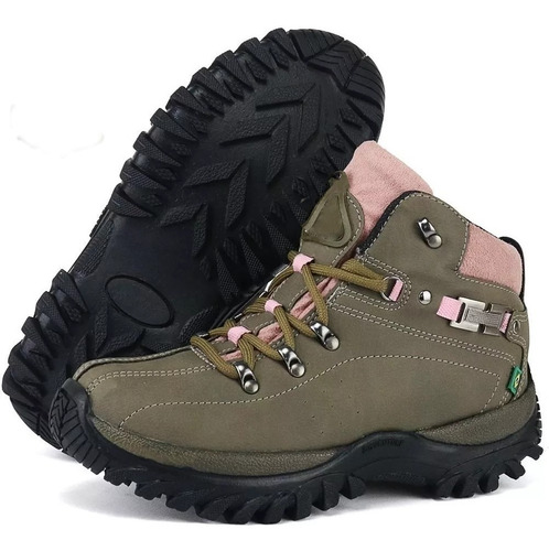 Bota Coturno Trilha Feminino Adventure Confortável Ref 100 | Mercado Livre
