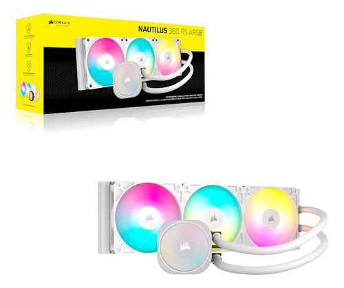 Water Cooling Corsair Nautilus Cpu Cooler 360mm Rs Argb White