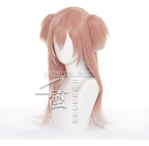 Genshin Impact Yanfei Peruca Cosplay Cabelo Comprido 60cm T