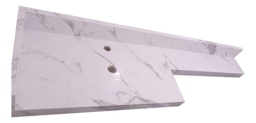 Bancada D Porcelanato Branco P/cuba Apoio,60×40 Lê Descrição