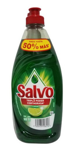 Salvo Lavatrastes Líquido Limón Caja Con 12 Botellas 500 Ml