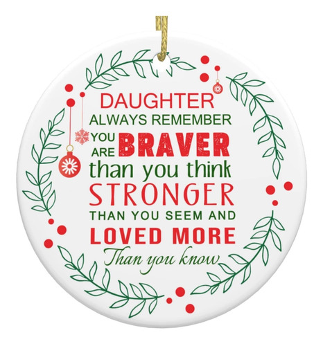 Adornos De Navidad Para Hija De Mam Y Pap Con Cuerdas De Cor
