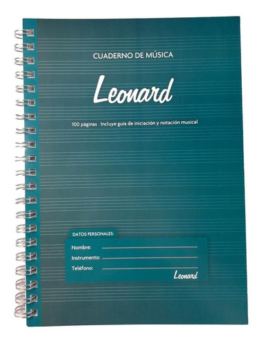 Cuaderno Pentagramado A4 Espiralado 50 Leonard Lnd-50 Cuo