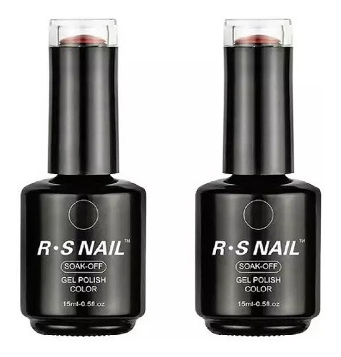 Imagem 1 de 1 de Kit C/02 Esmalte Em Gel Led/uv R S Nail - Base + Top Coat