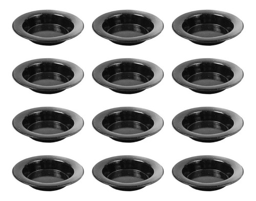 Plato Enlozado Hondo Chacarero 24cm Cocina Parrilla X12 Uni Negro Liso