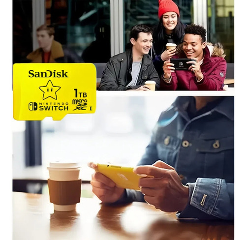 Memoria Sandisk 1tb Micro Sdxc Nintendo Switch 100mb/s 4k Tarjeta de Memoria MicroSD 1TB SanDisk Para Nintendo Switch, Velocidad de Transferencia de hasta 100MB/s, Ideal Para Juegos y Descargas Rápida