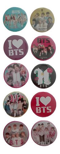 10 Pines Bts, Suga, Kpop Prendedores De 55mm