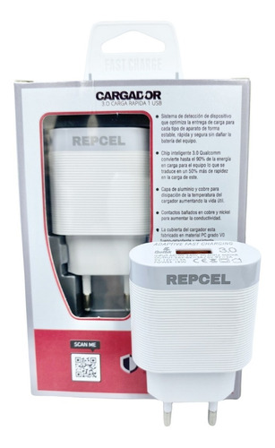 Imagen 2 de 2 de Cargador Carga Rapida Qualcomm Repcel 3.0