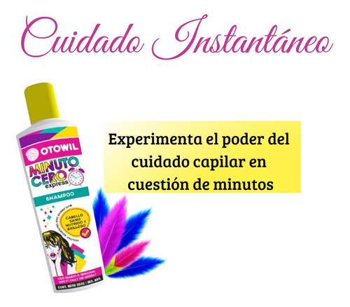 Shampoo Otowil Minuto Cero 250ml Reparación Capilar