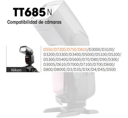 Imagen 4 de 10 de Flash Tt685 Ttl Godox Para Nikon