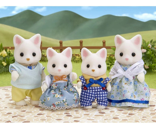 Ternurines Sylvanian Families Set Familia Gato De Seda