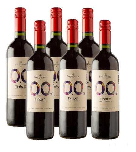 Vino 0.0 Tinto, Bebida Sin Alcohol, Oferta Pack 6x5