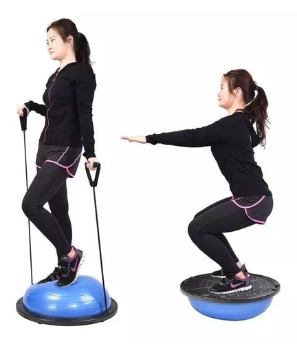 Pelota Bosu Bozu Equilibrio Fitness + Bandas De Resistencia