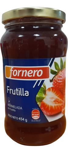 Mermelada Frutilla Fornero Frasco Vidrio X 454gr