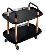 Comprar Carrito de Bar 2 Niveles Servicio Tipo Eams Carrito de Servicio para Bar, Mesa de Servicio con Estantes de Espejo de 2 Niveles con Ruedas, para Bar de Casa, Cocina, Comedor